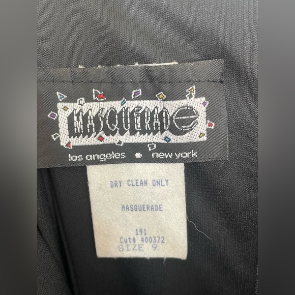 Vintage Masquerade Black Lace Satin Mini Dress Bow Detail 80s Cocktail Party | 9 - Picture 8 of 13